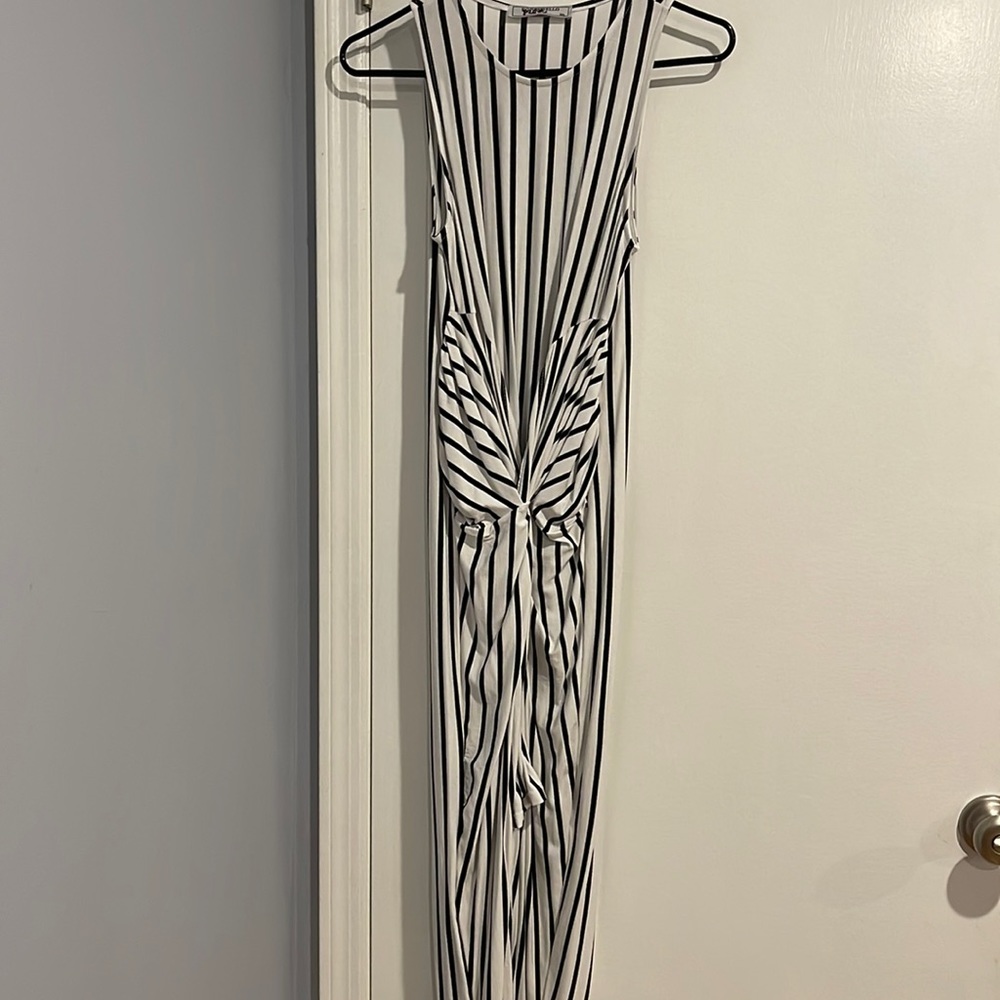 White and Black maxi dress